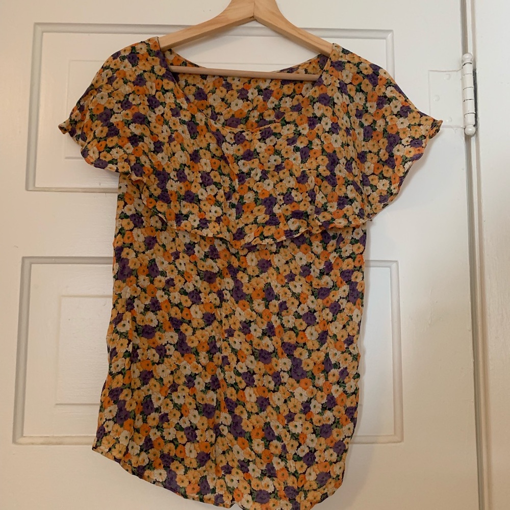 Floral puff Blouse